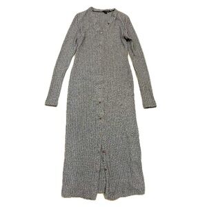 House of Lancry Ribbed Button Down Maxi Dress